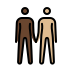 people holding hands, dark skin tone, medium-light skin tone